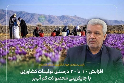 افزایش ۱۰ تا ۲۰ درصدی تولیدات کشاورزی با جایگزینی محصولات کم‌ آب‌بر 