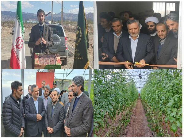 بهره برداری همزمان 10 واحد گلخانه ای خوسف 