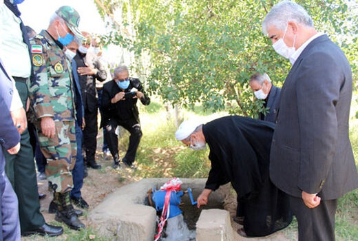  افتتاح و بهره برداری از طرح لوله گذاری پایاب چاههای عمیق در روستای دولت آباد شهرستان مرند  