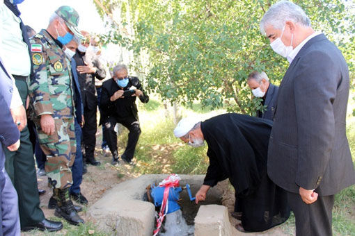  افتتاح و بهره برداری از طرح لوله گذاری پایاب چاههای عمیق در روستای دولت آباد شهرستان مرند  