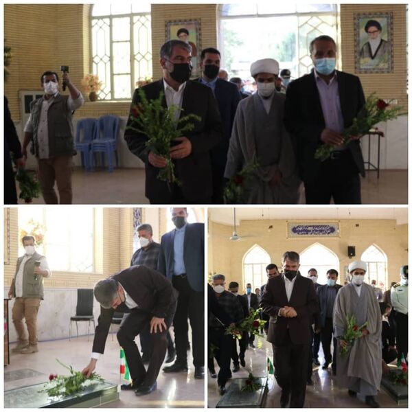 ادای احترام به مقام شامخ شهدای شهرستان خفر در استان فارس