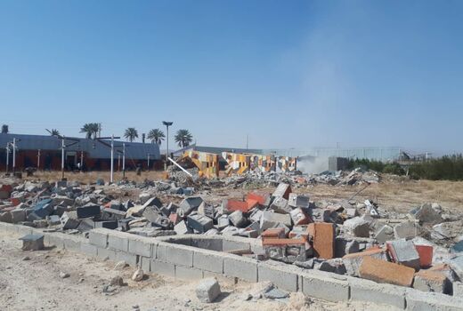یک تالار پذیرایی در جهرم تخریب شد