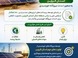 اینفوگرافی | واگذاری اراضی ملی و دولتی استان قزوین برای احداث نیروگاه خورشیدی