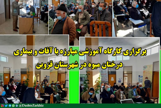  کارگاه آموزشی مبارزه با آفات و بیماری‌های درختان میوه در شهرستان قزوین