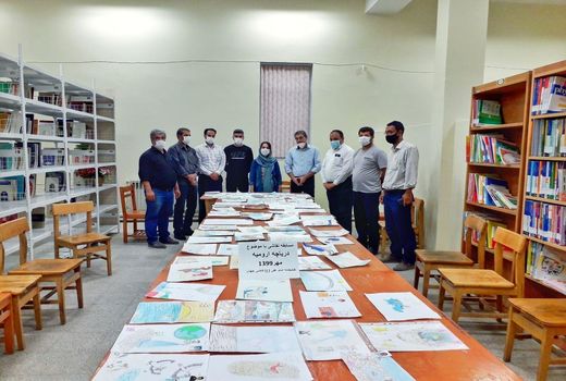 کودکان قاضی جهان برای دریاچه ارومیه نقاشی کشیدند