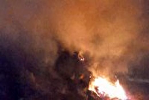 آتش سوزی در انبار علوفه یک گاوداری در شهرستان آذرشهر