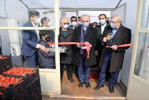بهره برداری از یک واحد گلخانه‌ای در جلفا با حضور مشاور رئیس جمهور و دبیر شورایعالی مناطق آزاد و ویژه اقتصادی کشور