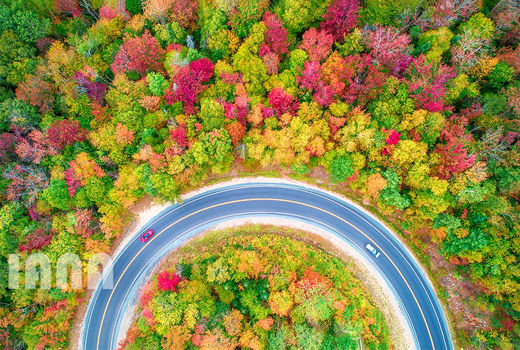 رنگین‌کمان پاییزی در نیوهمپشایر 