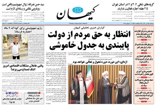 روزنامه های 15 تیر