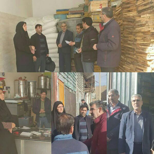 بازدید مدیر جهاد کشاورزی اسفراین از شرکت زنبورداری ملکه و انبارهای دپوی شکر 