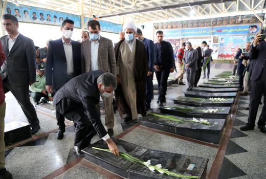 تجدید میثاق وزیر جهاد کشاورزی با شهدای شهرستان ملارد 