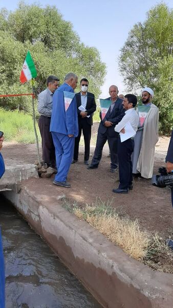 افتتاح فاز هشتم کانال چاری باغین شهرستان کرمان در سومین روز از هفته جهاد کشاورزی