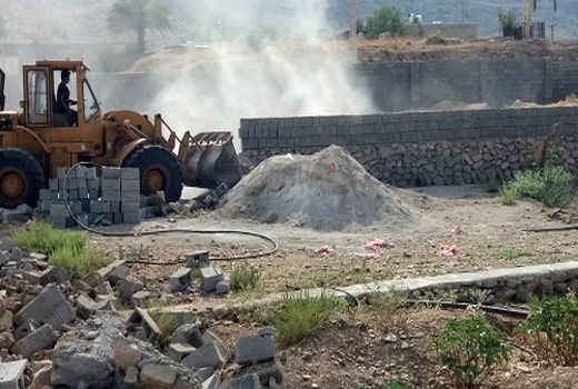 تخریب ساخت و ساز غیر مجاز در کازرون