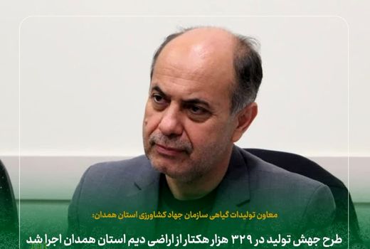 طرح جهش تولید در ۳۲۹ هزار هکتار از اراضی دیم استان همدان اجرا شد