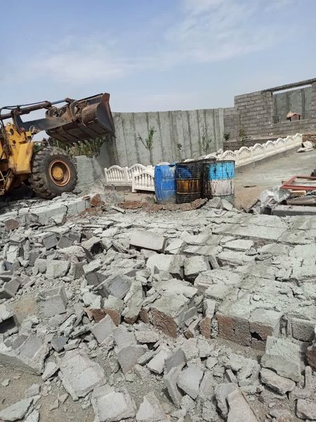 قلع و قمع ۱۱ بنای غیرمجاز در اراضی کشاورزی شهرستان قزوین