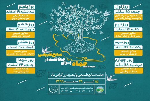 برگزاری برنامه‌های هفته منابع طبیعی با رعایت پروتکل بهداشتی 