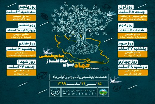 برگزاری برنامه‌های هفته منابع طبیعی با رعایت پروتکل بهداشتی 