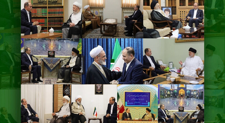 دیدار وزیر جهادکشاورزی با حضرات آیات عظام، مراجع و علما در قم