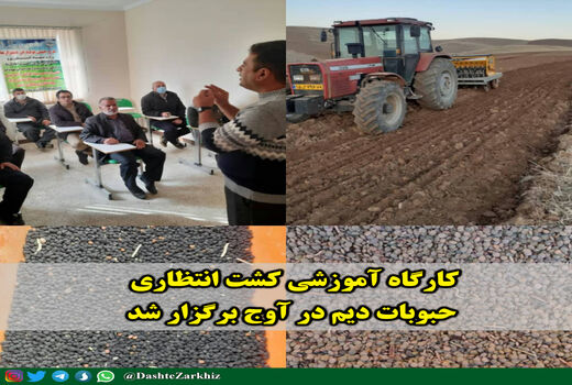 کارگاه آموزشی کشت انتظاری حبوبات دیم در آوج برگزار شد