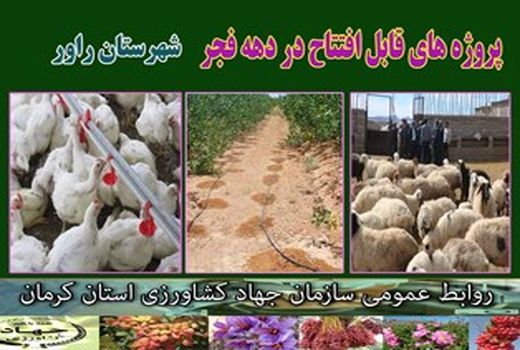 بهره‌برداری از 4 طرح آب و خاک و دامپروری در شهرستان راور 