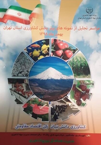 نمونه‌های برتر بخش کشاورزی استان تهران درسال 98 امروز معرفی می‌شوند