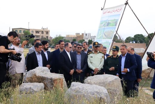بازدید وزیر جهاد کشاورزی از طرح احیاء معبد آناهیتا و سد مخزنی کبوترلانه
