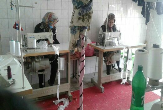 تولید ماسک توسط زنان روستایی  شهرستان بویین زهرا