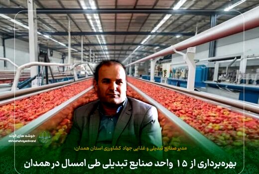 بهره‌برداری از ۱۵ واحد صنایع تبدیلی طی امسال در همدان 