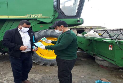 ۳۳ دستگاه کمباین در تاکستان معاینه فنی شد