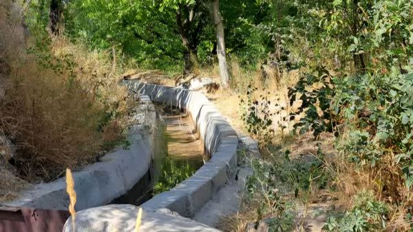 بهرهبرداری از کانال بتنی آبیاری در روستای کهنمو اسکو