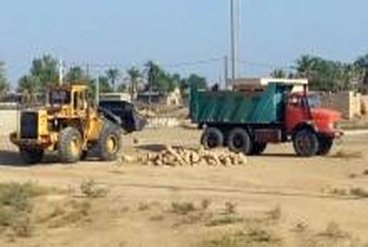 جمع آوری مصالح ساختمانی غیرمجاز در اراضی کشاورزی دیلم 