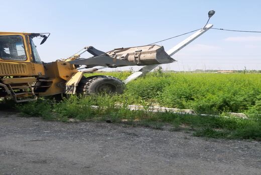 جمع‌آوری انشعابات غیرمجاز برق در اراضی بکر کشاورزی شهرستان اسلامشهر