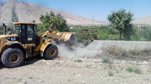 تخریب 4 قطعه باغ شهری غیرمجاز در فسا