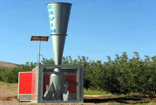 نصب و راه اندازی دو دستگاه سامانه ضد تگرگ در باغات روستاهای ورزقان و ترک شهرستان میانه