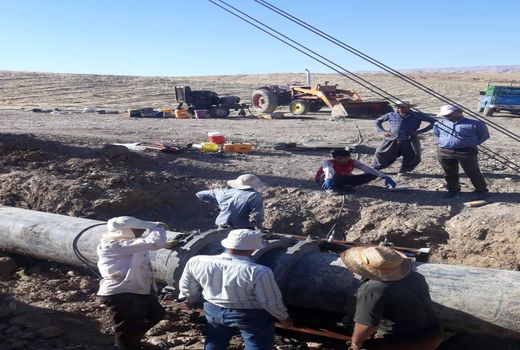 آغازعملیات اجرایی خط انتقال آب کشاورزی دشت ارمودرشهرستان دره شهر