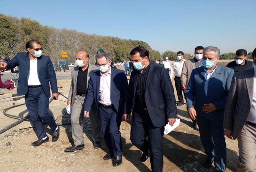 افتتاح طرح۱۵۰ هکتاری آبیاری نوین با حضور استاندار تهران در شهرستان شهریار