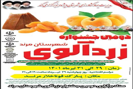 برگزاری دومین جشنواره زردآلو در شهرستان مرند / شهرستان مرند رتبه نخست تولید زردآلو در آذربایجان شرقی