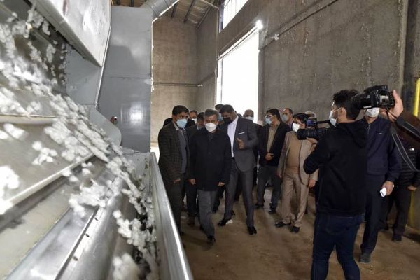 بازدید معاون وزیرجهاد کشاورزی در امور زراعت از کارخانه پنبه پاک کنی کیمیا در شهرستان مانه سملقان