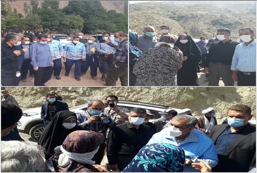 حضور رییس سازمان جهاد کشاورزی استان قزوین در بازدید مسئولان استانی از مناطق سیل زده الموت شرقی