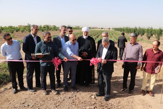 افتتاح یک طرح سامانه نوین آبیاری در شهرستان آبیک