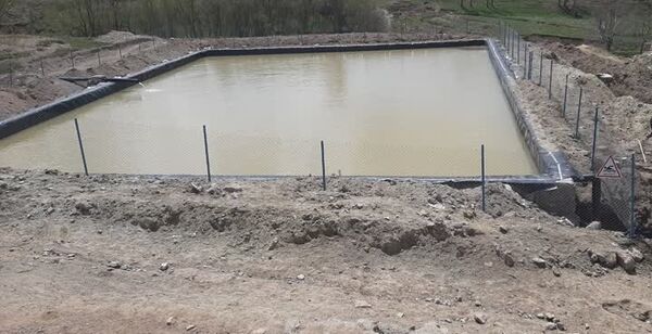 بهره برداری از استخر ذخیره آب کشاورزی روستای آغبلاغ علیای شهرستان مراغه‎‎