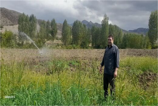 راه‌اندازی شبکه آبیاری بارانی در خداآفرین؛ پوشش ۴۵۰ هکتار اراضی حاصلخیز