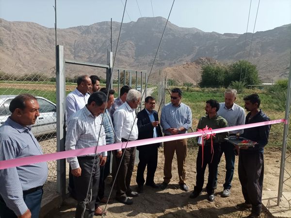 آبیاری تحت فشار 52 هکتاری تخت خواجه ارزوئیه به مناسبت هفته جهاد کشاورزی به بهره برداری رسید