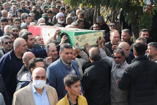 تشییع پیکر مطهر شهید گمنام دفاع مقدس در سازمان جهاد کشاورزی استان قزوین 
