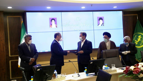 مراسم معارفه دکتر خاوازی وزیر جهاد کشاوررزی 	