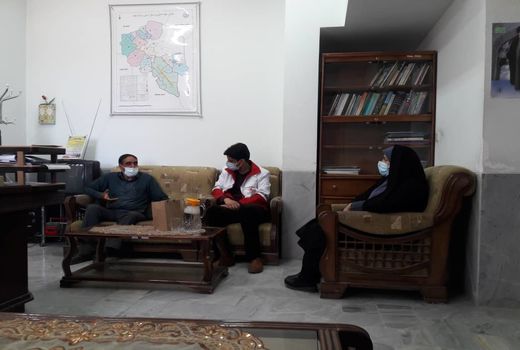 دیدار مسئول جمعیت هلال احمر شهرستان شهربابک با مدیر جهاد کشاورزی 