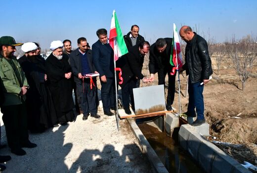 افتتاح بهسازی کانال آبیاری عمومی بالوجه تیمورلو بخش گوگان شهرستان آذرشهر 