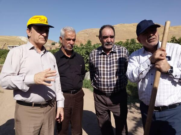 بازدید معاون وزیر جهاد کشاورزی از باغات سیل‌زده پلدختر و معمولان 