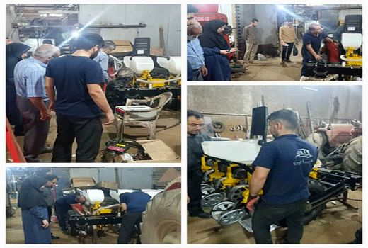 تست کارگاهی ردیفکار پنوماتیک کشت مستقیم در استان گلستان