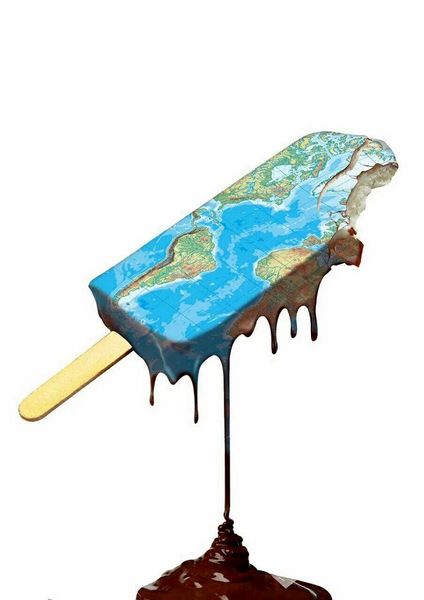 کارتونی هنرمندانه برای افزایش دمای زمین/ اثر رائول آریاس